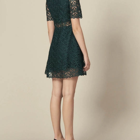 Sandro, Short dress sweetheart guipure neckline - Picture 4 of 7